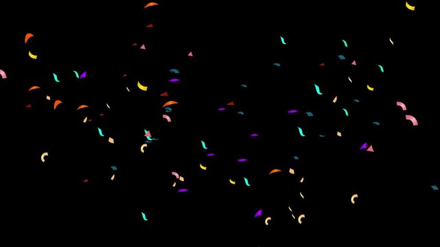 Inspirational Believe Text with Colorful Confetti on Green Background