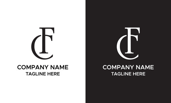 the letters CF. vector logo monogram alphabet minimalist design
