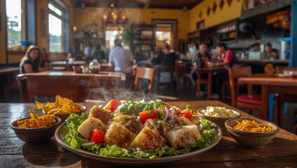 Tasty traditional Ecuadorian dish. Ceviche de pescado