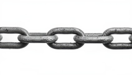 Fototapeta premium Worn grey plastic chain up close