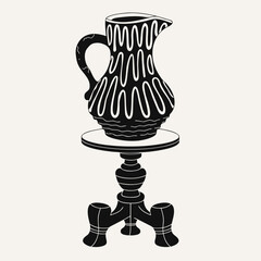 antique vase on a white background