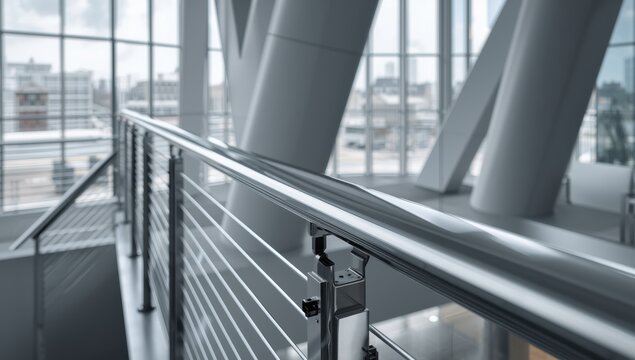 A safety and support system made of aluminum balustrades and handrails, used in diverse environments