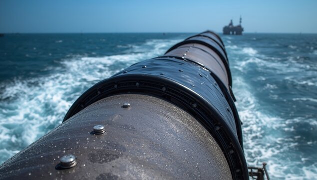 Pipes in offshore oil and gas processing wrapped in waterproof rubber and insulation foam