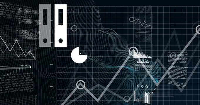 Mesh flowing over tech scene, cloud-laptop appearing, spawning charts over mesh showing analytics