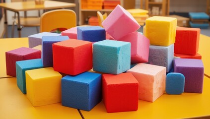 Obraz premium textured foam cubes for artistic decoration