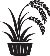 Fototapeta premium Rice plant vector illustration