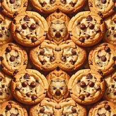 Delicious homemade chocolate chip cookies and sweet dried apricots served in a tasty fruit snack bowl