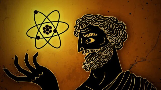 greek philosopher discovering the theory of the atom