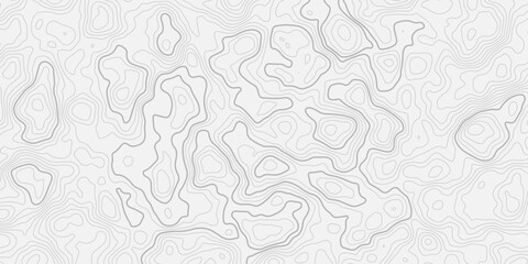 Geographic Terrain Elevation Map with Abstract Topographic Contour Lines Pattern Modern Minimal Line Art Seamless Background Vector Illustration Design © ALAMA