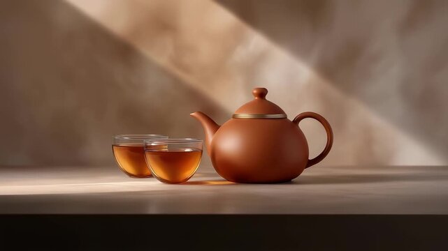 Persian tea set close-up decorative detail