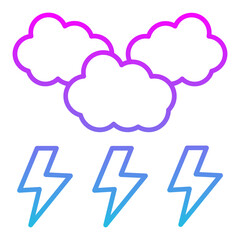 Fototapeta premium Cloud thunder Icon