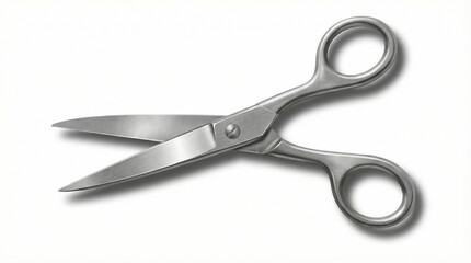 Obraz premium Stainless steel scissors isolated on white background