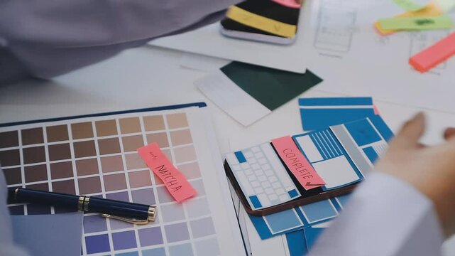 team of UI UX web designer are working together to develop mobile responsive websites with UI UX front end designer previews