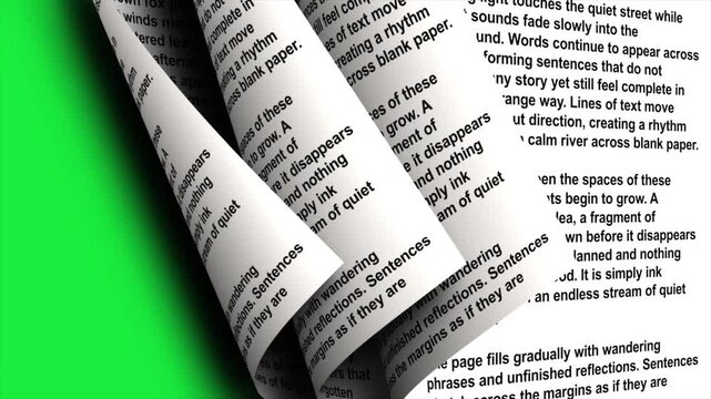 page turn transition, paper flip animation, magazine reveal effect, book page movement, page curl transition