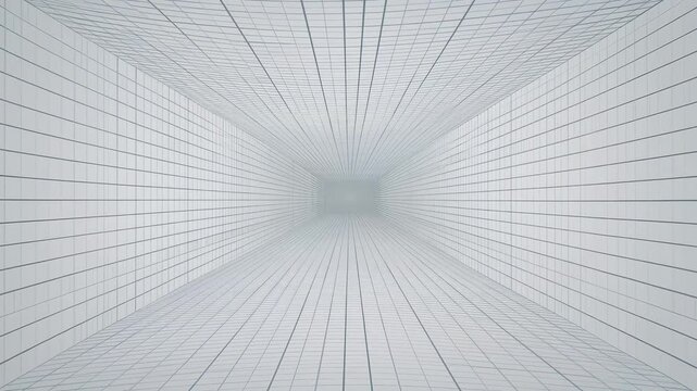 Modern architectural grid pattern with perspective view