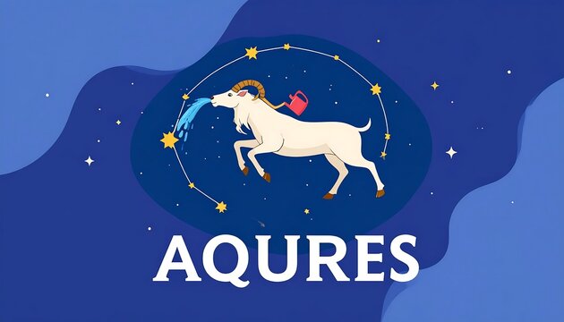 A graphic illustration of an astrological sign featuring a goat
