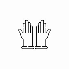 Obraz premium rubber cleaning gloves icon sign vector