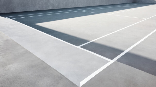 Abstract tennis background for sport game illustration with copy space in minimalist style. Tennis court top view. Ideal for sports events, competitions, poster, background