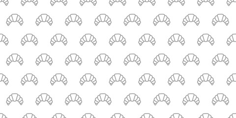 Fototapeta premium Seamless pattern of delicate croissant icons, perfect for bakery branding and culinary designs