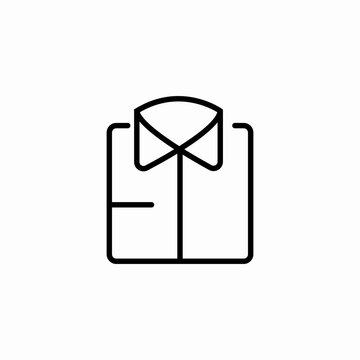 folded formal shirt icon sign vector