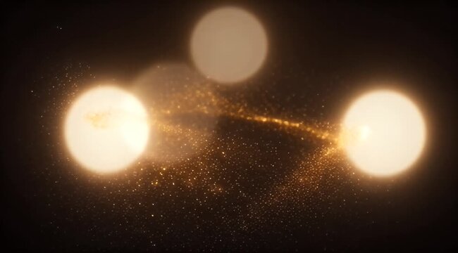 Soft focus, ethereal glow, and shimmering particles in a dark, abstract space