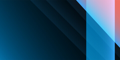 Obraz premium Abstract background featuring a smooth blue gradient with overlapping transparent red geometric shapes. Ideal for business presentations, website design, digital marketing and modern branding projects
