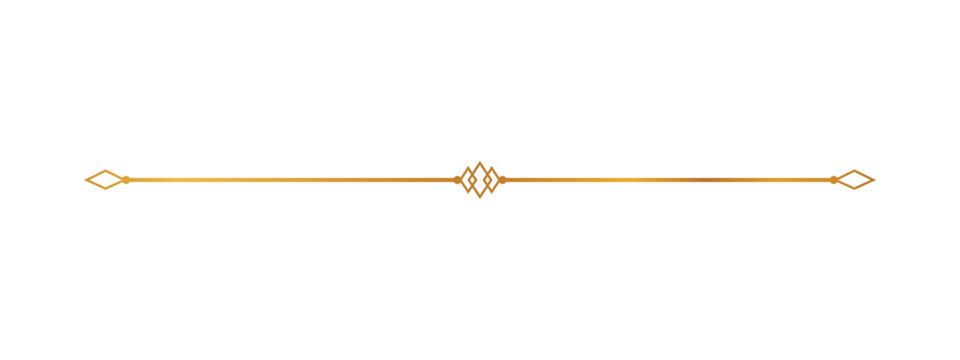 Gold decorative divider line