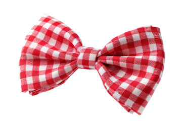 gingham bow tie isolated on white background
