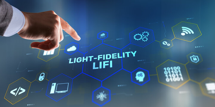 Advanced LiFi technology with light fidelity wireless communication and data transmission systems