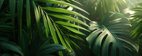 Fototapeta premium Tropical plants and flowers in nature lush green environment detailed close-up view for plant enthusiasts