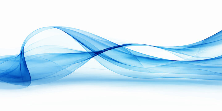 Abstract blue waves and flowing smoke design
