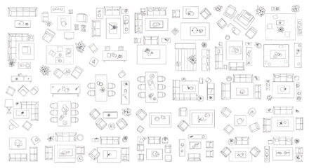 Obraz premium Collection of various white technical and engineering icons isolated on transparent background