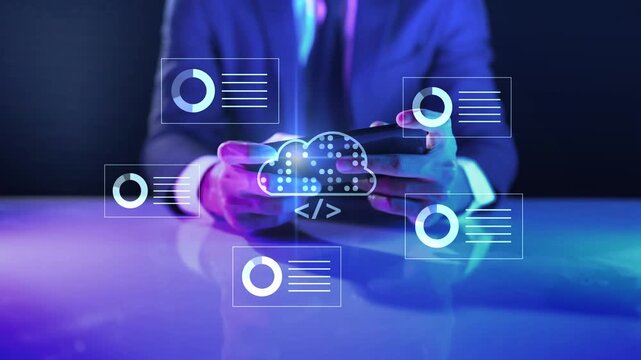 Virtual office AI Cloud storage database system, file storage digital transformation technology, file access, doc sharing business finance, AI-powered analyze big data analyze, AI performance