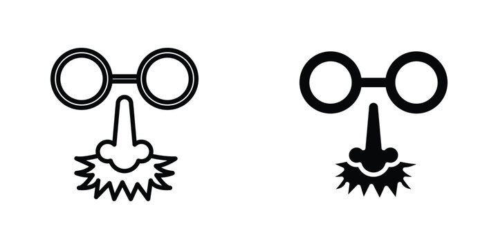 Joke day icon in doodles flat and line stroke pack