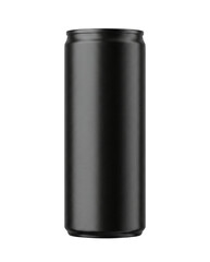 Slim matte black energy drink aluminum can