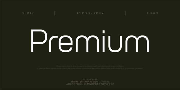 Premium, Creative digital minimal modern logo alphabet fonts. Typography minimalist urban sana serif digital fashion future creative logos fonts. vector illustration
