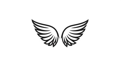 Fototapeta premium Elegant Wings Illustration - Symbol of Freedom, Flight, and Inspiration.