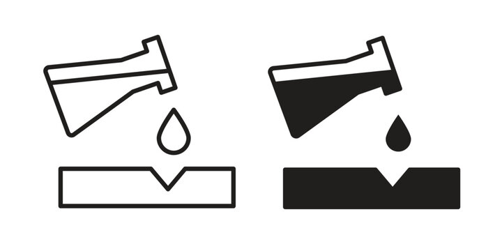 Corrosive substance icon. modern vector symbols set