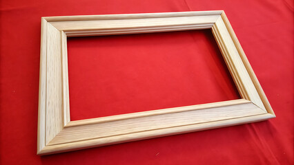 Fototapeta premium An ornate, vintage-style picture frame with intricate carvings and a distressed finish