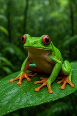 Naklejka premium Title Rainforest Frog