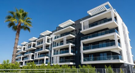 Obraz premium modern apartment building in barcelona spain