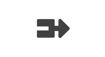 Fototapeta premium Black arrow icon pointing right symbol.