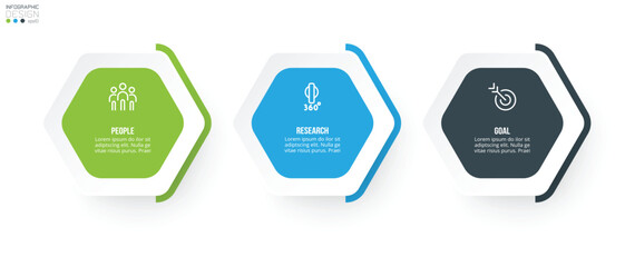 Fototapeta premium Business concept infographic template with option.