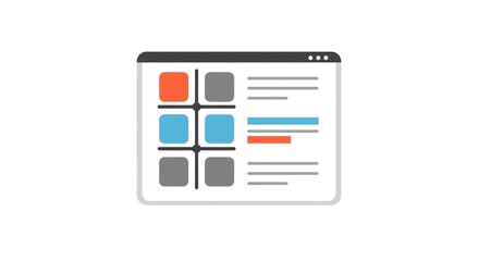 Fototapeta premium Webpage Dashboard with Colorful Charts and Graphs.
