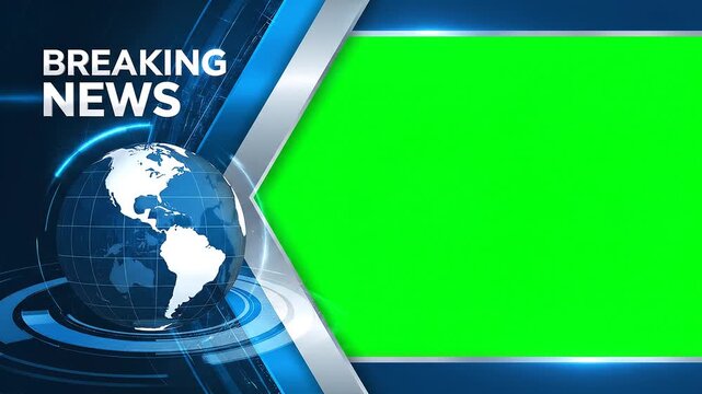 Breaking News 4K Background Animation with Global Map and Modern News Theme