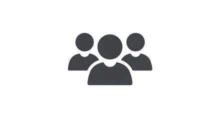 Obraz premium Three people icons represent individuals in a group setting illustration