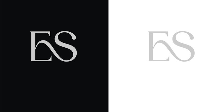 Letter ES minimalist monogram logo