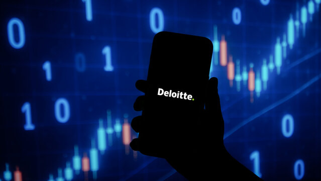 Deloitte logo displayed on a smartphone screen &ndash; Delhi, India &ndash; June 04, 2025