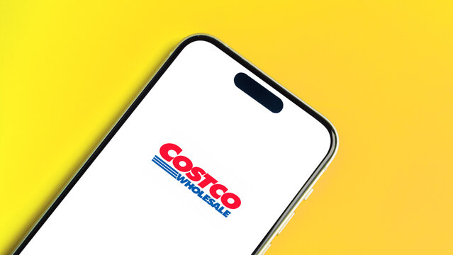 Costco Wholesale logo displayed on a smartphone screen &ndash; Delhi, India &ndash; June 04, 2025