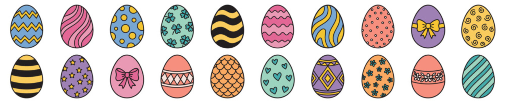 Easter Egg Illustration Set